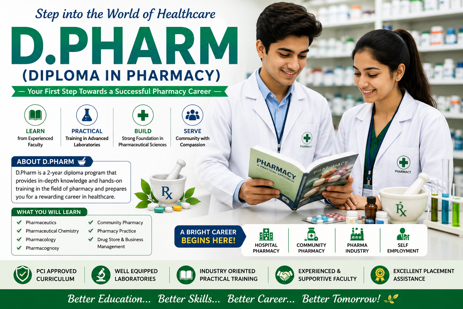 D Pharm (Diploma in Pharmacy)
